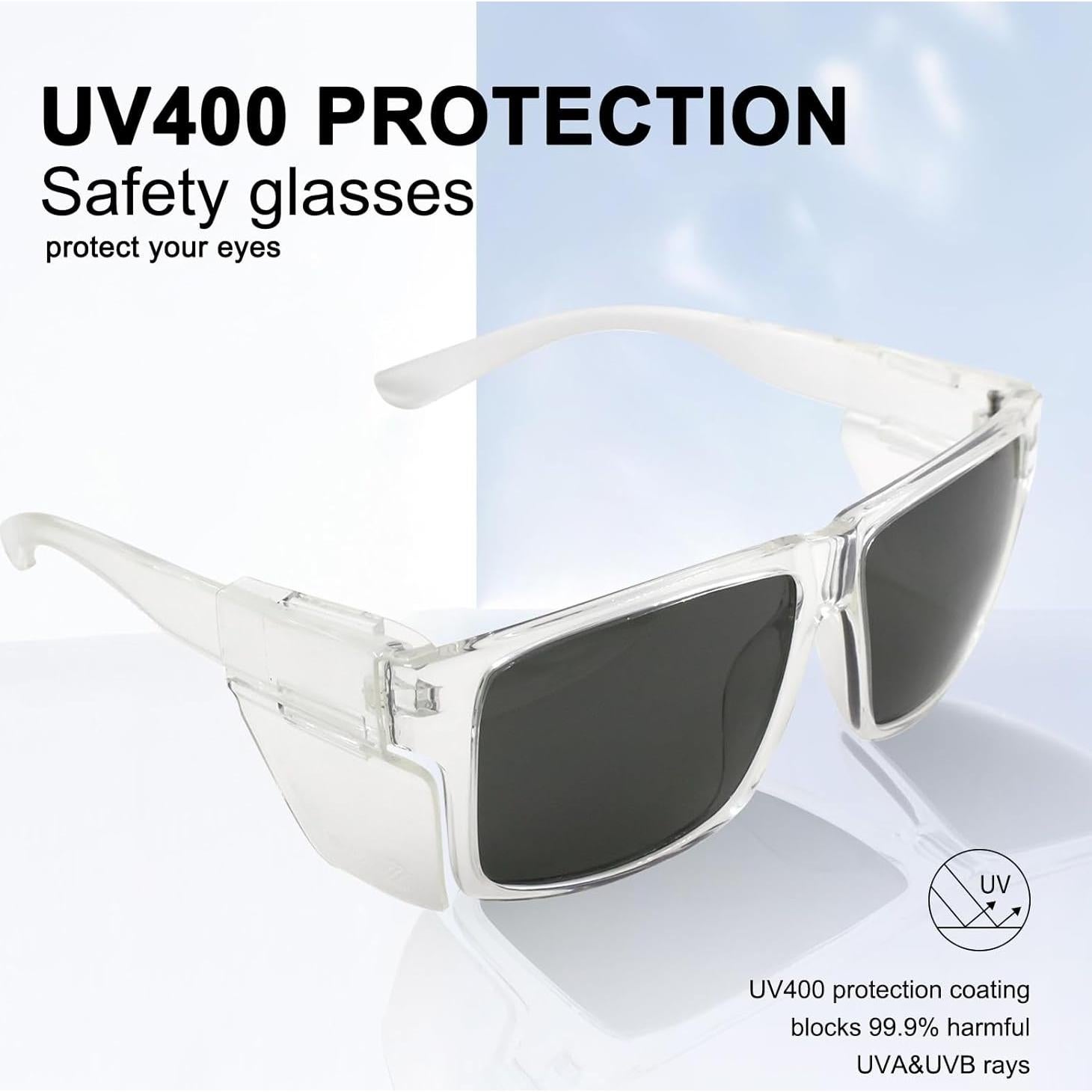 Gafas de Seguridad JING LEI UV400 con Escudos Laterales Removibles