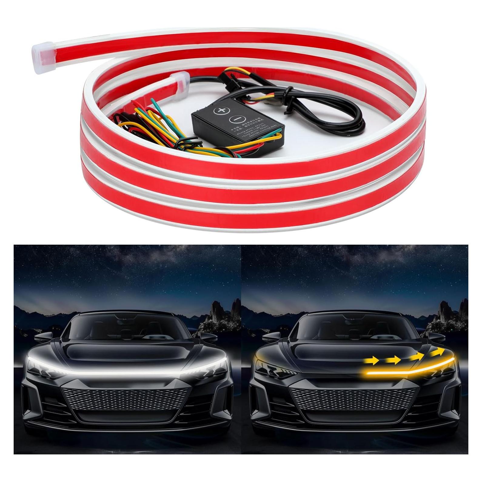 Tira de Luz LED YUGUANG 70" para Capó Ámbar y Blanco