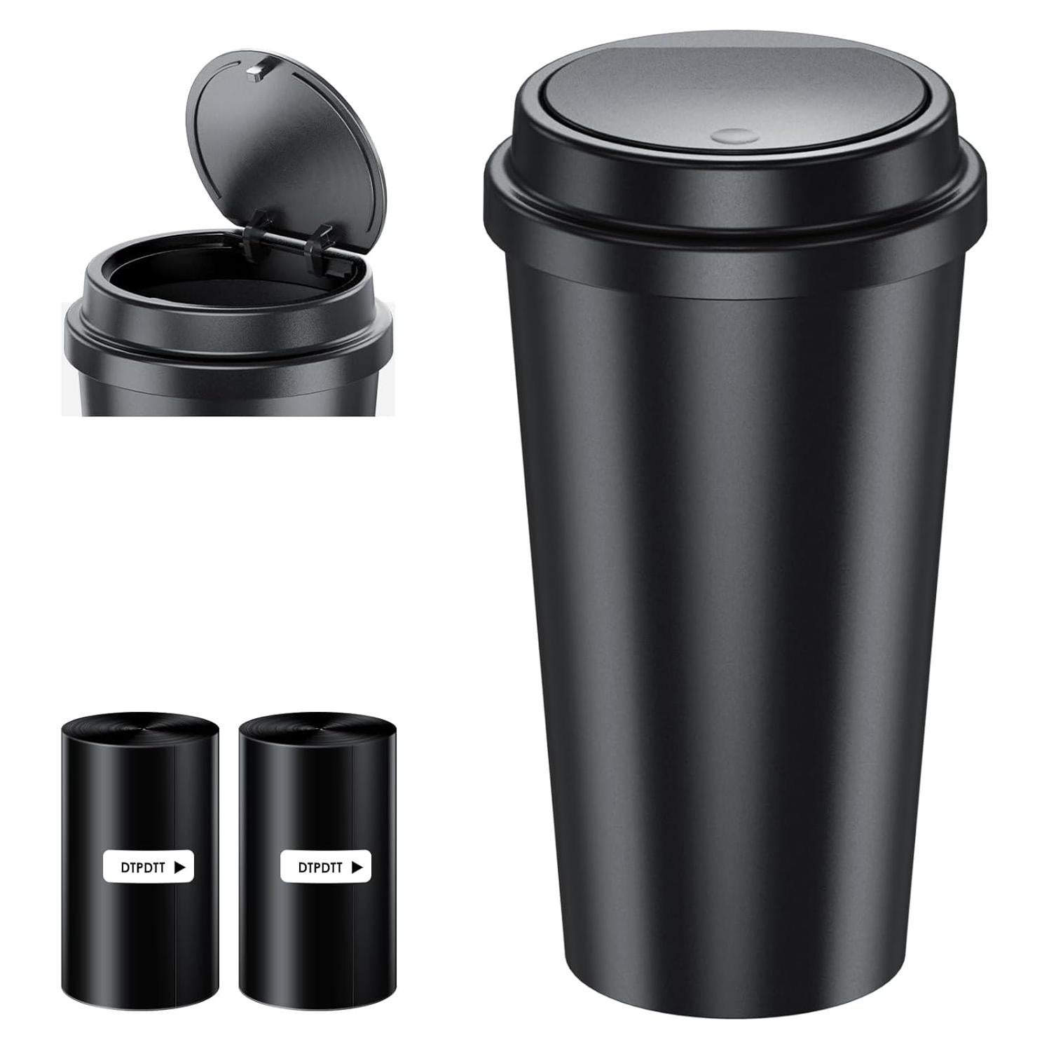 Bote de Basura para Coche DTPDTT Mini 9.4x9.4x17.8cm con 80 Bolsas