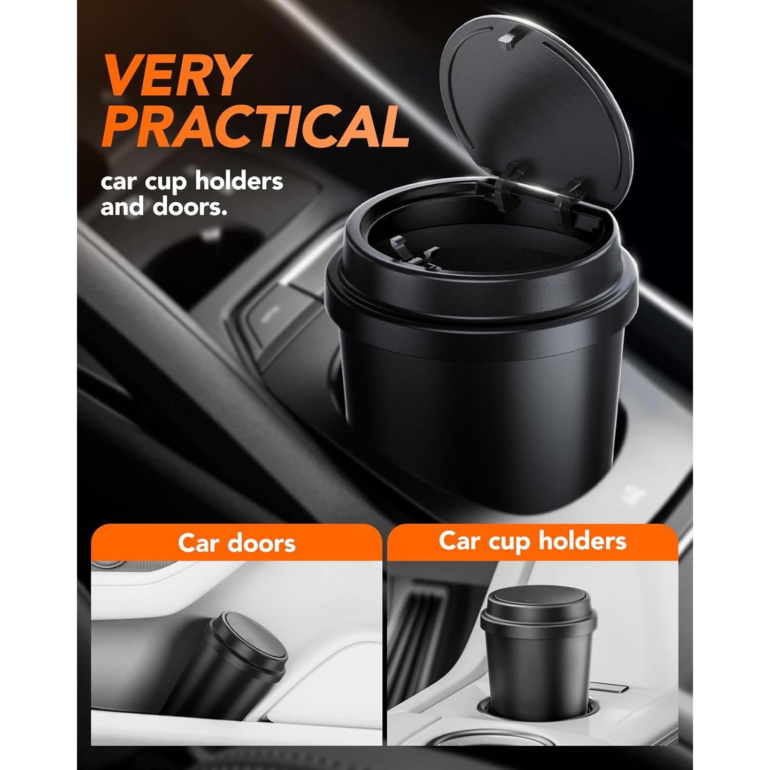 Bote de Basura para Coche DTPDTT Mini 9.4x9.4x17.8cm con 80 Bolsas