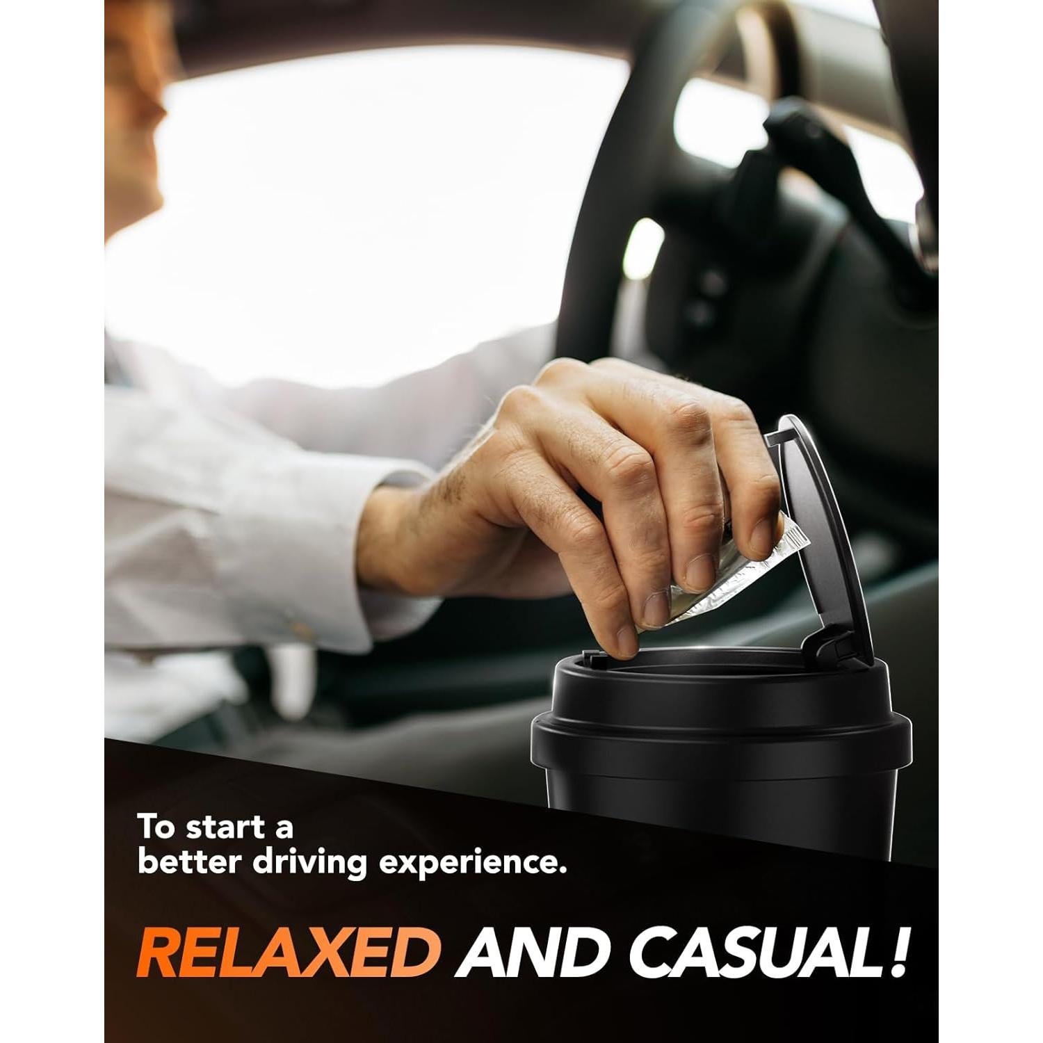 Bote de Basura para Coche DTPDTT Mini 9.4x9.4x17.8cm con 80 Bolsas