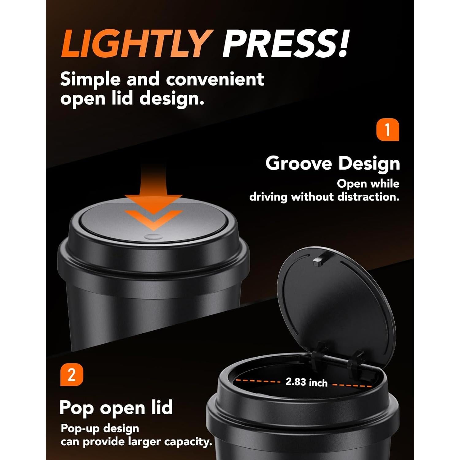 Bote de Basura para Coche DTPDTT Mini 9.4x9.4x17.8cm con 80 Bolsas