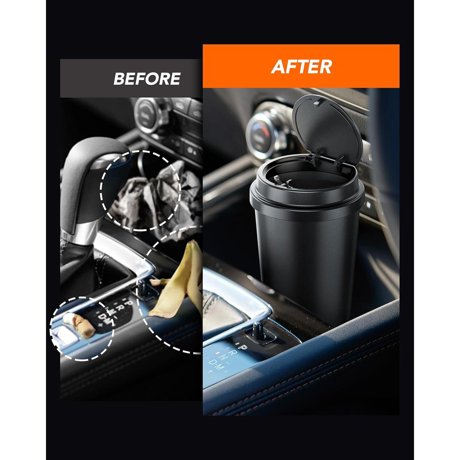 Bote de Basura para Coche DTPDTT Mini 9.4x9.4x17.8cm con 80 Bolsas