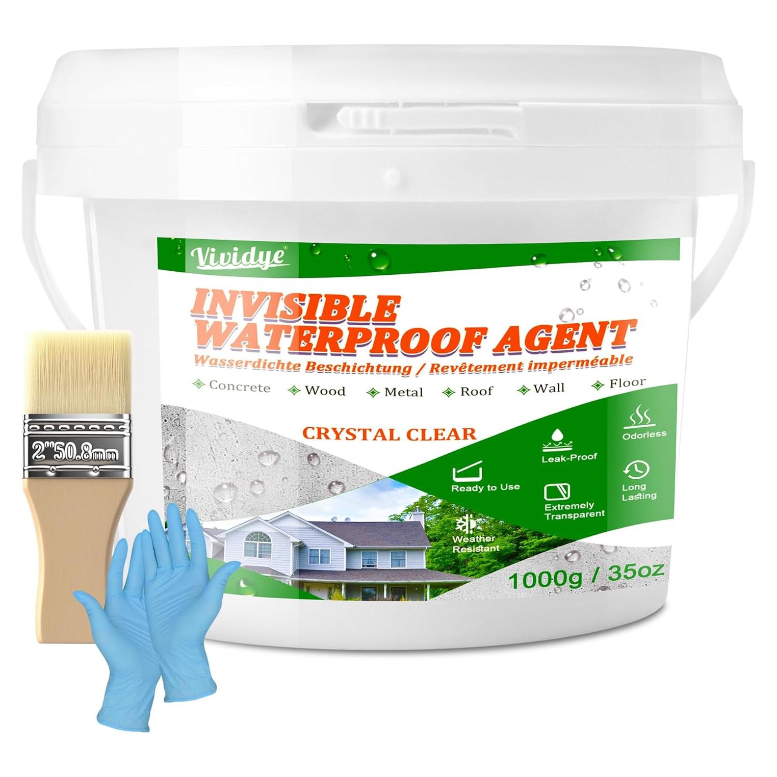 Sellador Impermeable Transparente Vividye 1.04L para Techo y Pared