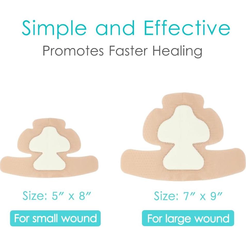 Vendas de Espuma de Silicona POSTOP para Talón 12.7x20.3cm (2 Pzas)