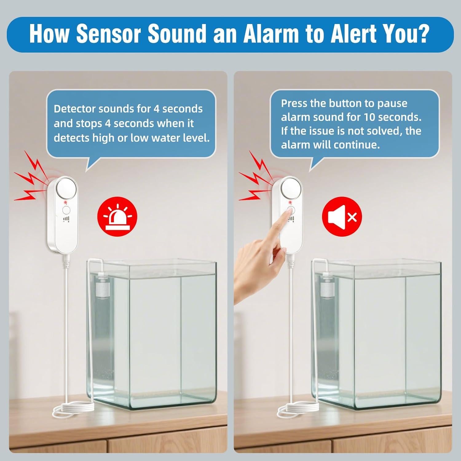 Detector de Nivel de Agua Daytech 3PC 100dB Alarma Inundación