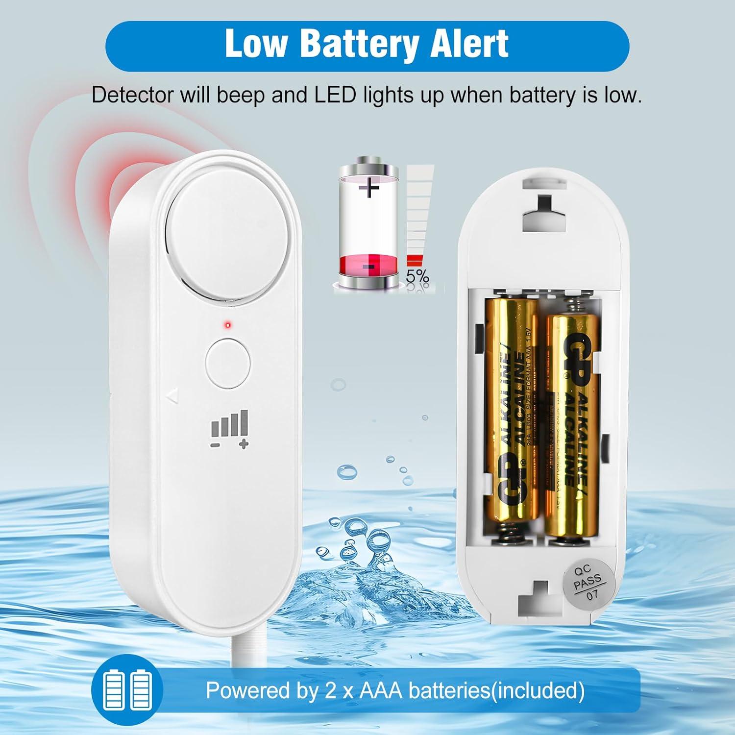 Detector de Nivel de Agua Daytech 3PC 100dB Alarma Inundación