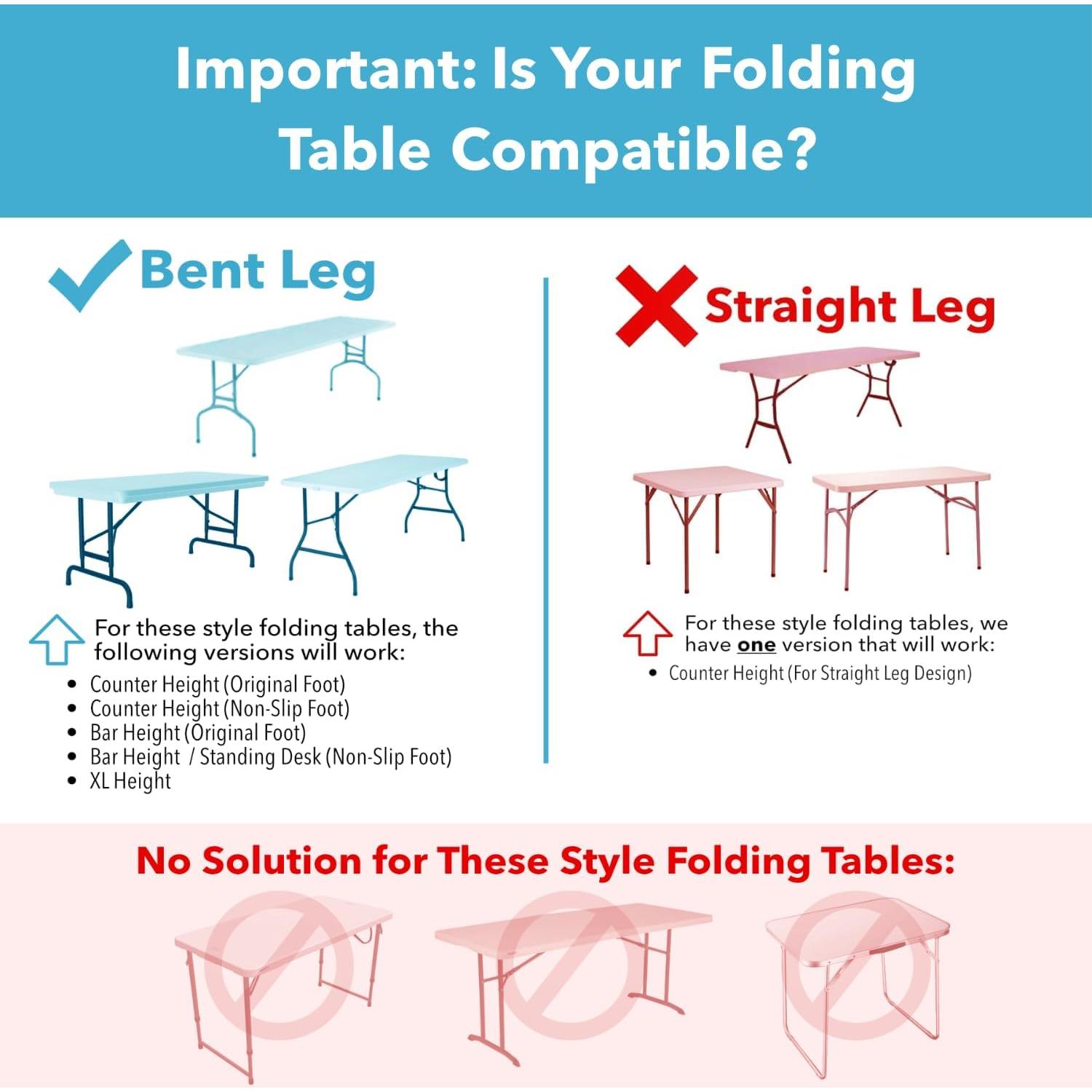 Elevadores de Mesa Plegable Elevate su Mesa - 5 Juegos Altura de Mostrador