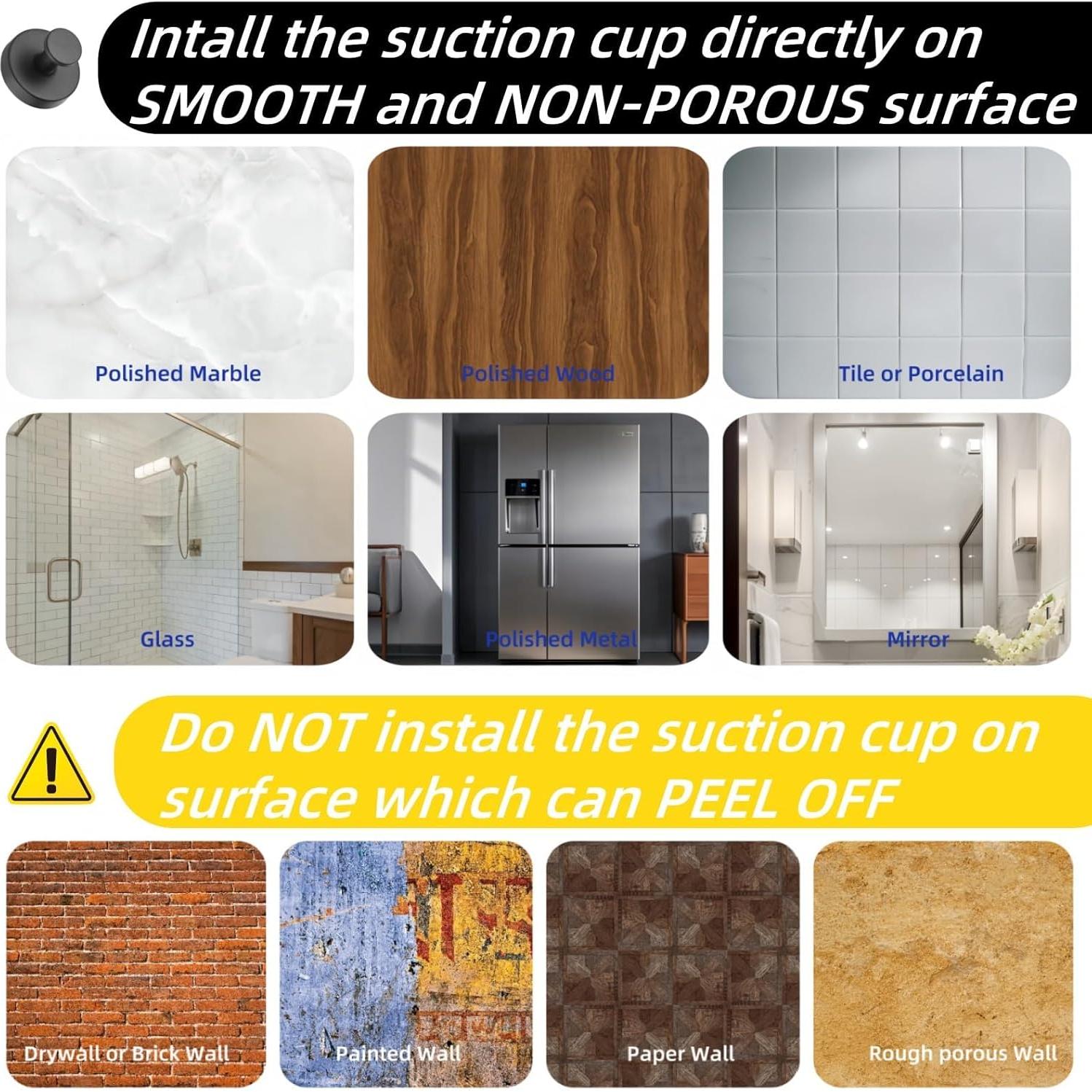 Ganchos de Ventosa Duilahren para Baño y Ducha - Paquete de 2