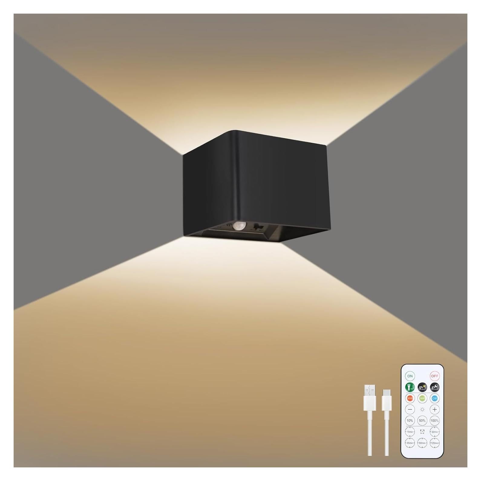 Lámpara de Pared Inalámbrica Aialun con Sensor y Control Remoto