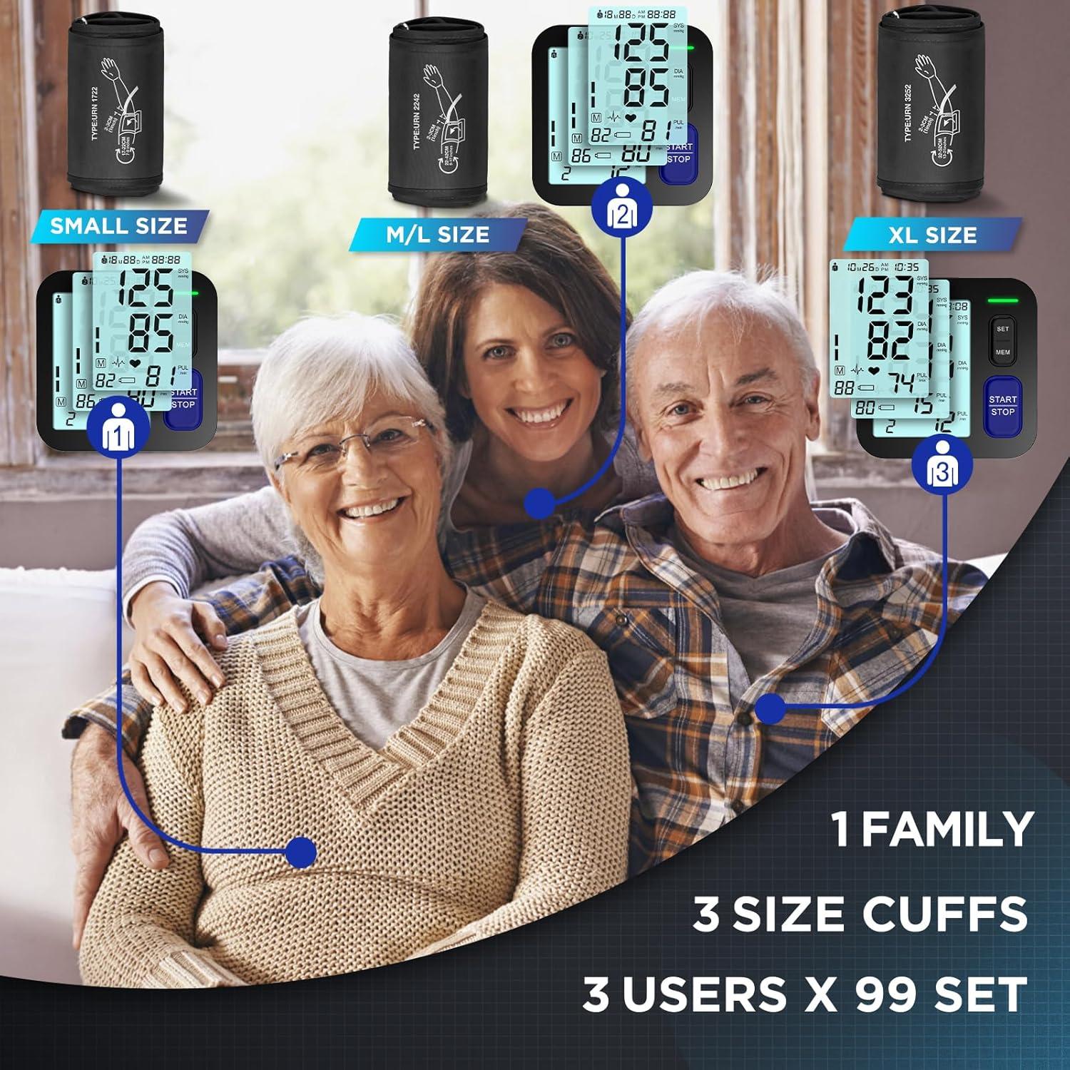 Máquina de Presión Arterial Digital AQESO U80BH - 3 Manguitos