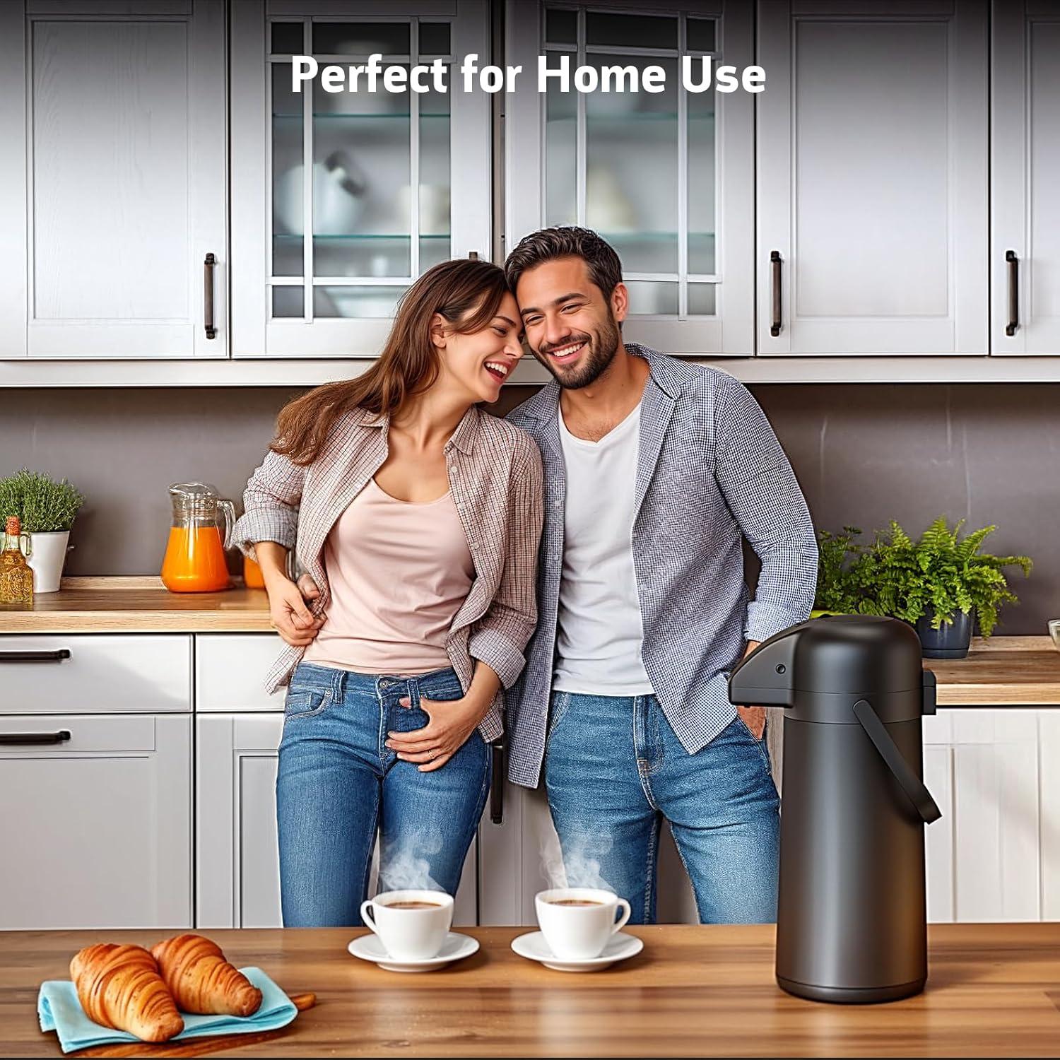 Jarra Térmica Geouja 3L Negra con Bomba - Aislante 24h