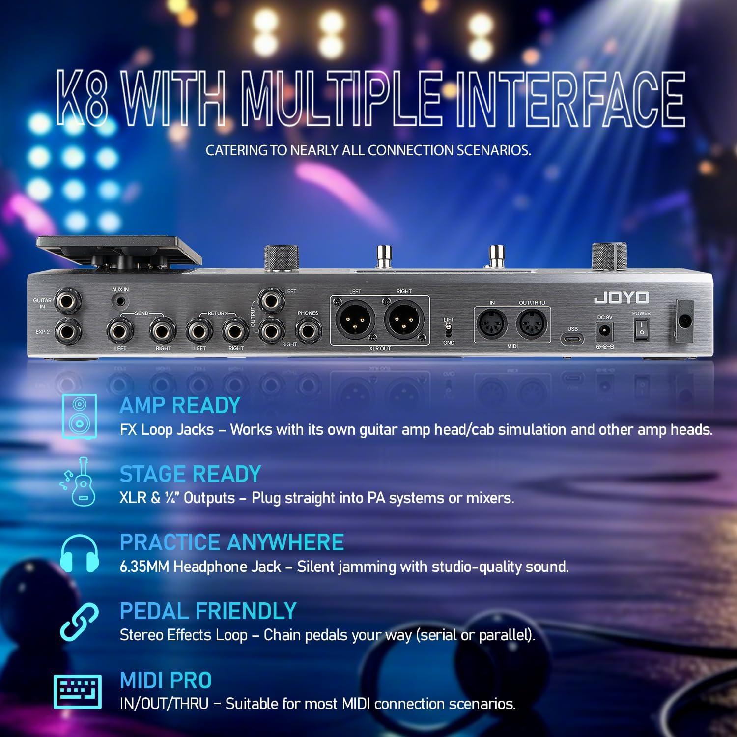 Procesador de Efectos JOYO Gem Box K8 con Pantalla Táctil 5"