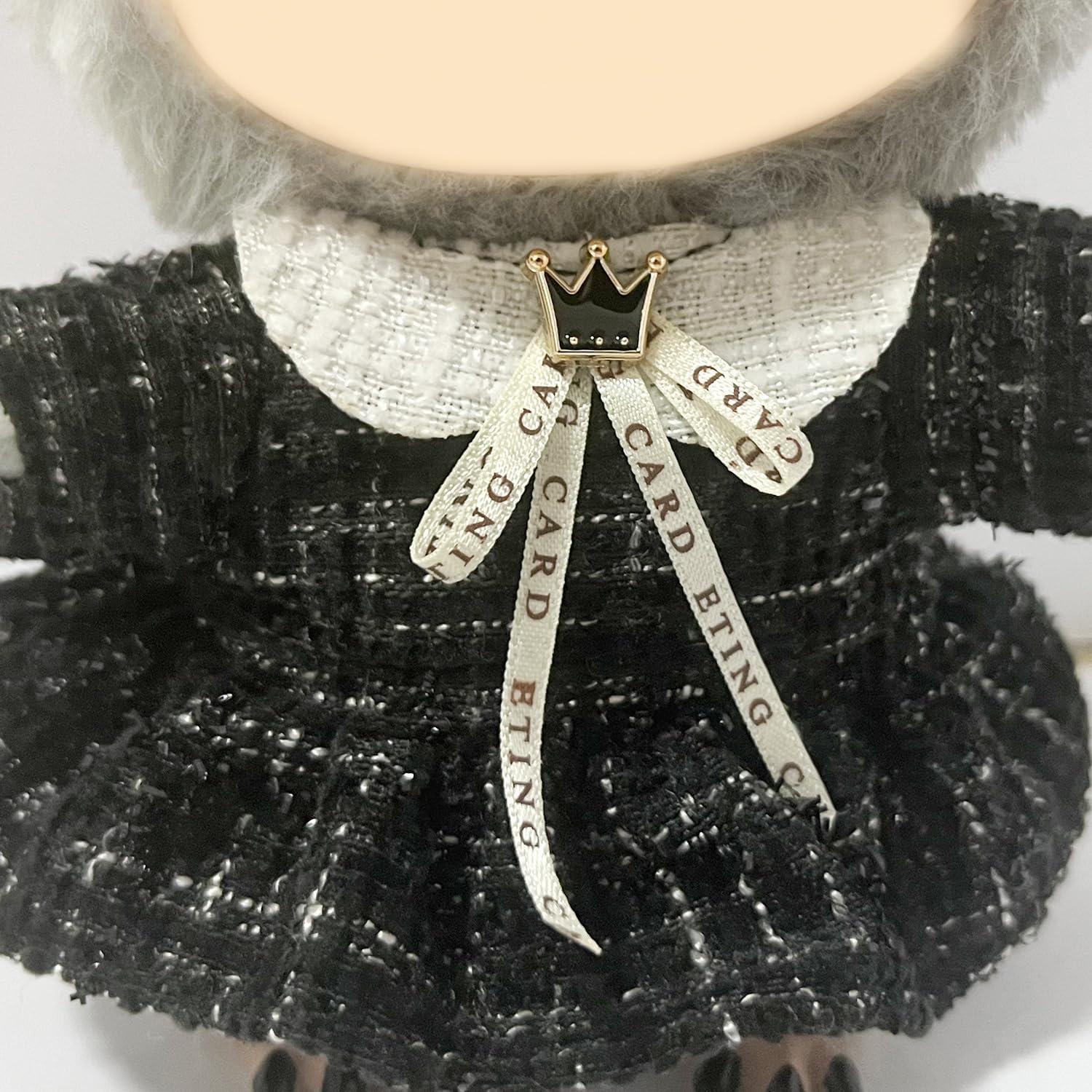 Conjunto de Ropa para Muñeca Labubu 17 cm Negra Diseño Chic