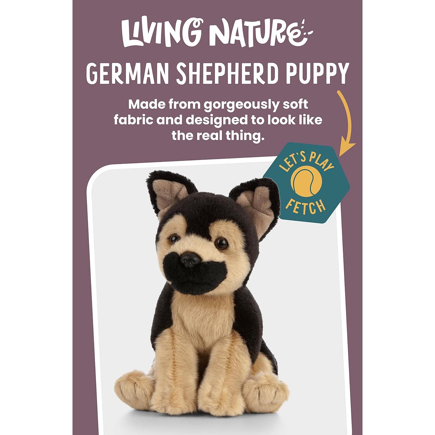 Cachorro de Peluche Pastor Alemán Living Nature 16cm
