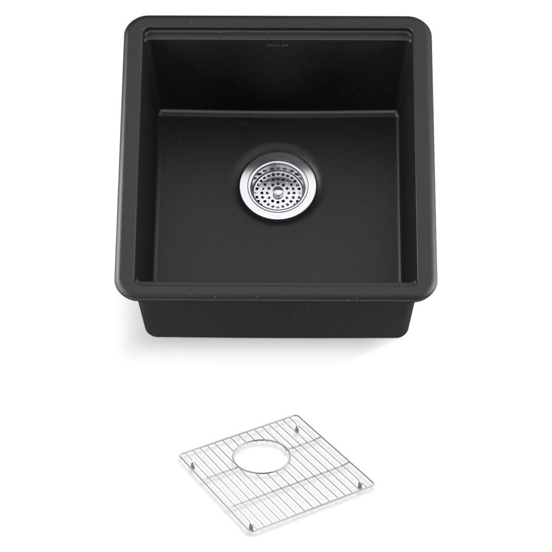 Fregadero de Bar KOHLER Billings 18" Bajo Encimera Negro Mate