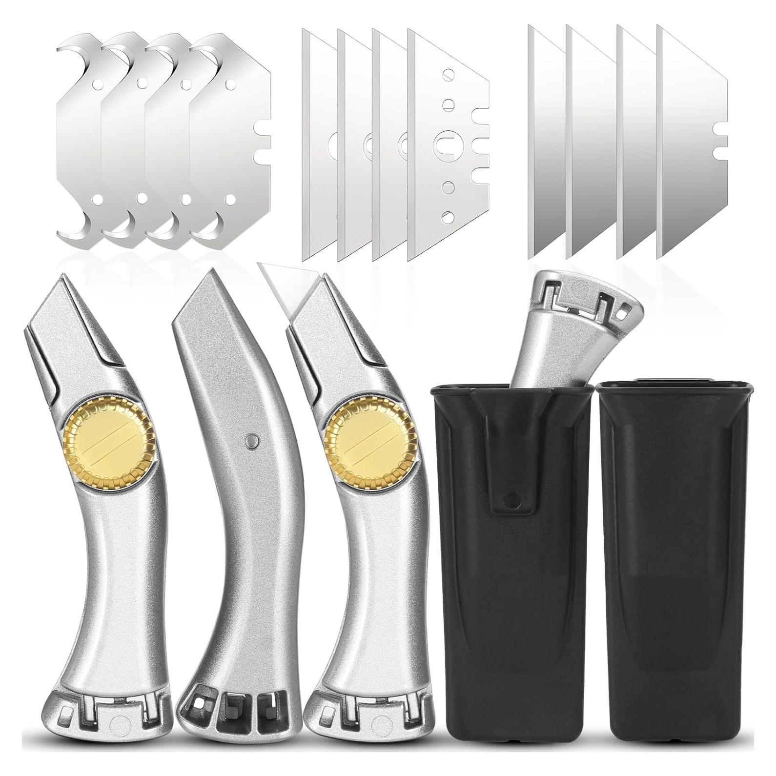 Juego de 4 cuchillos Cocfrss con 12 cuchillas de repuesto