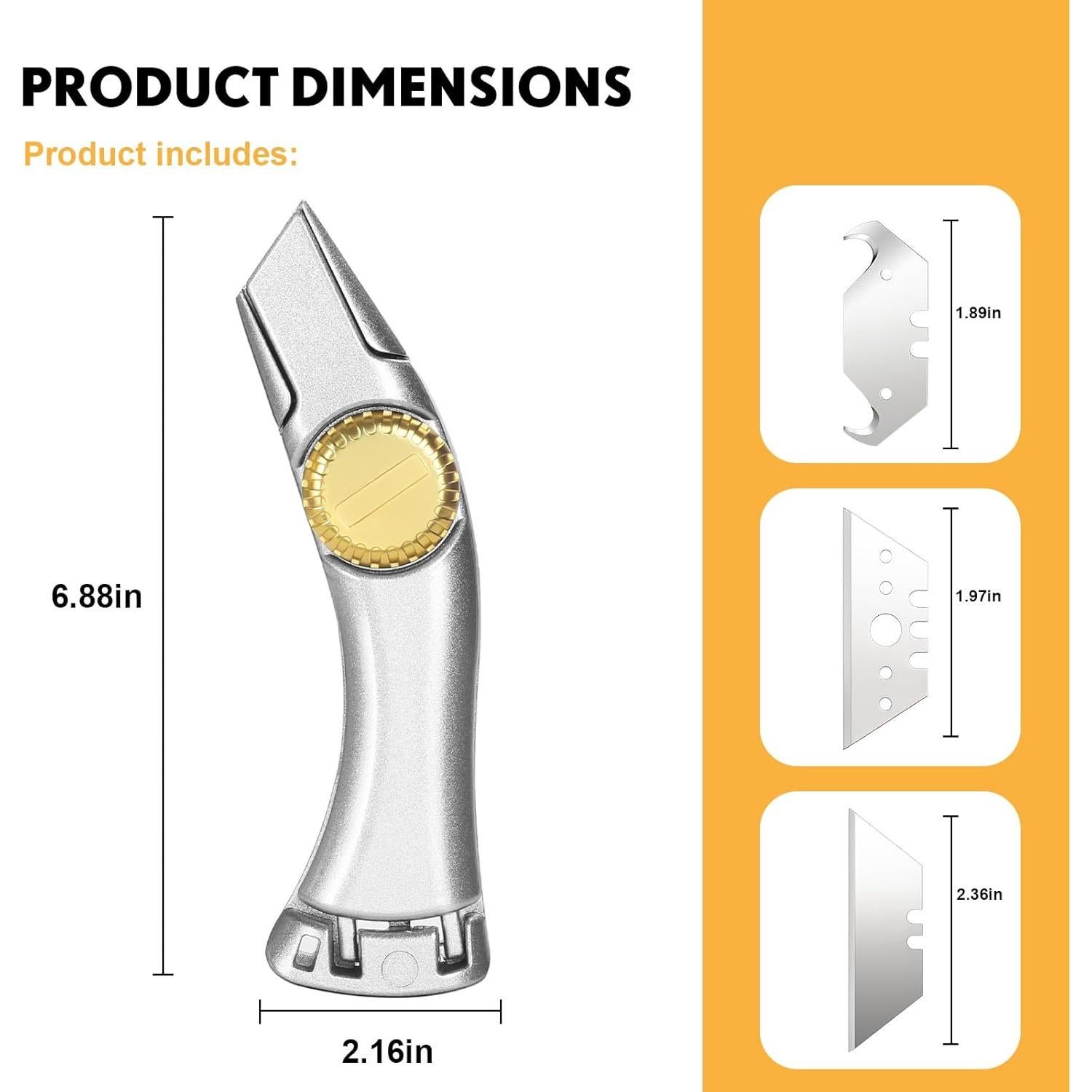 Juego de 4 cuchillos Cocfrss con 12 cuchillas de repuesto