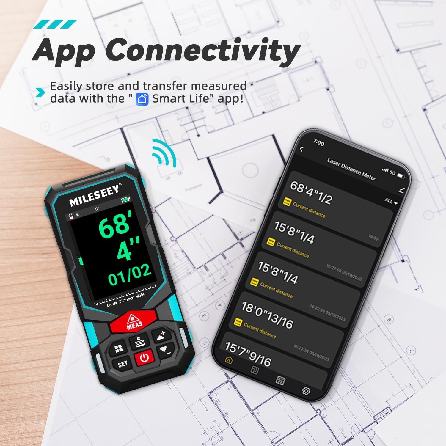 Medidor Láser MiLESEEY S7 100m Pantalla Color IP65