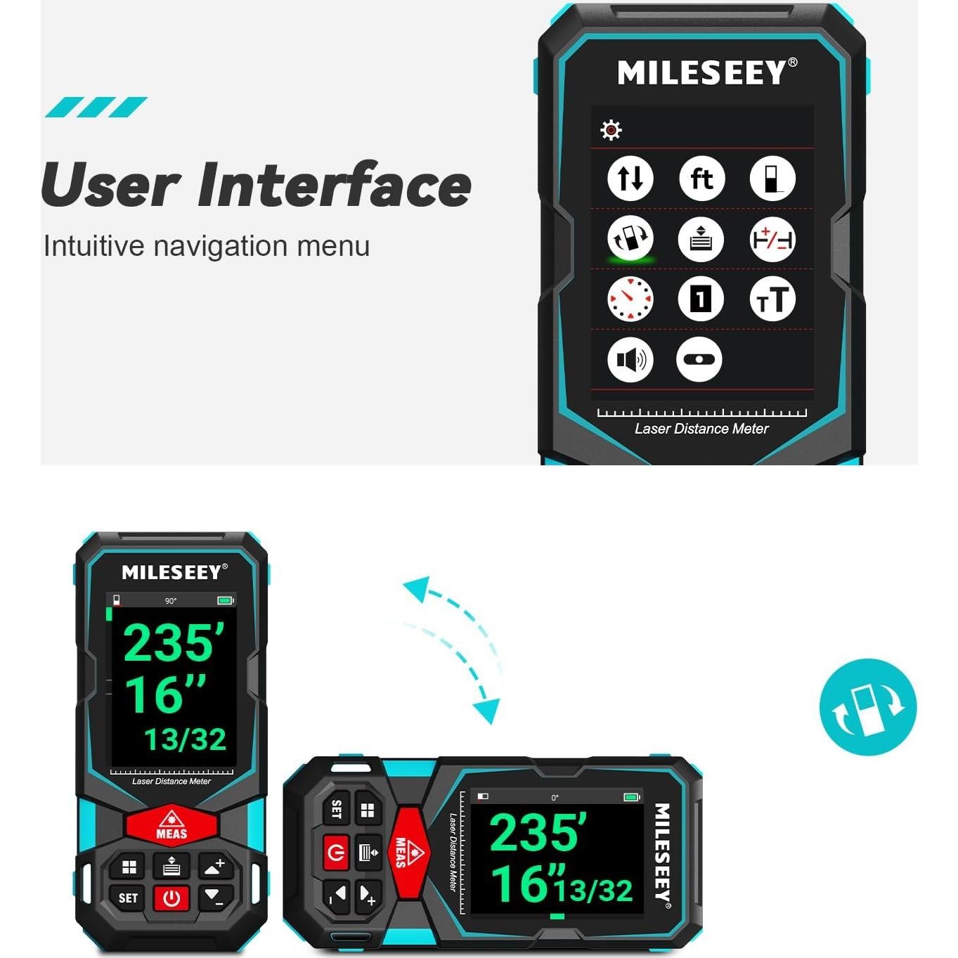 Medidor Láser MiLESEEY S7 100m Pantalla Color IP65