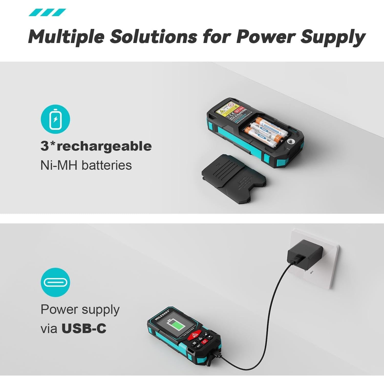 Medidor Láser MiLESEEY S7 100m Pantalla Color IP65