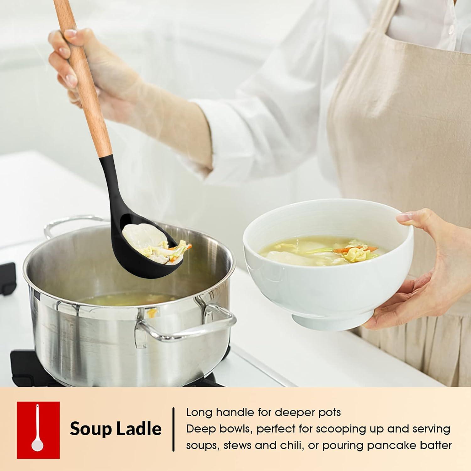 Juego de Utensilios de Cocina E-far 6 Piezas Silicona Negra