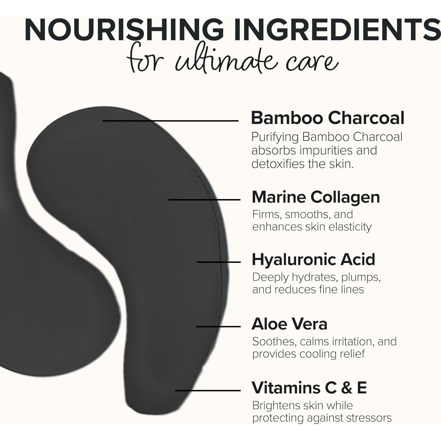 Mascarilla para Ojos ToGoSpa Carbón de Bambú 6 Parches