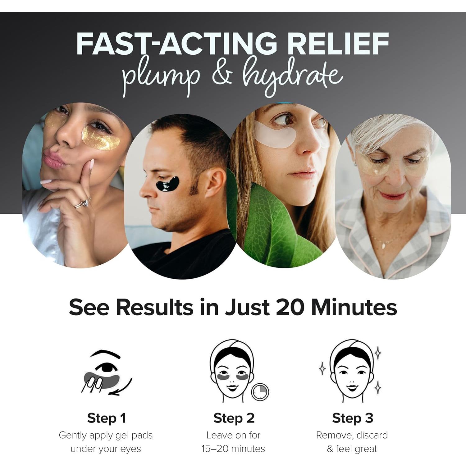 Mascarilla para Ojos ToGoSpa Carbón de Bambú 6 Parches