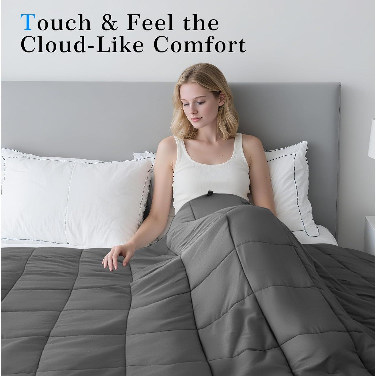 Almohadilla Térmica con Peso La Melodie 104x152 cm Gris