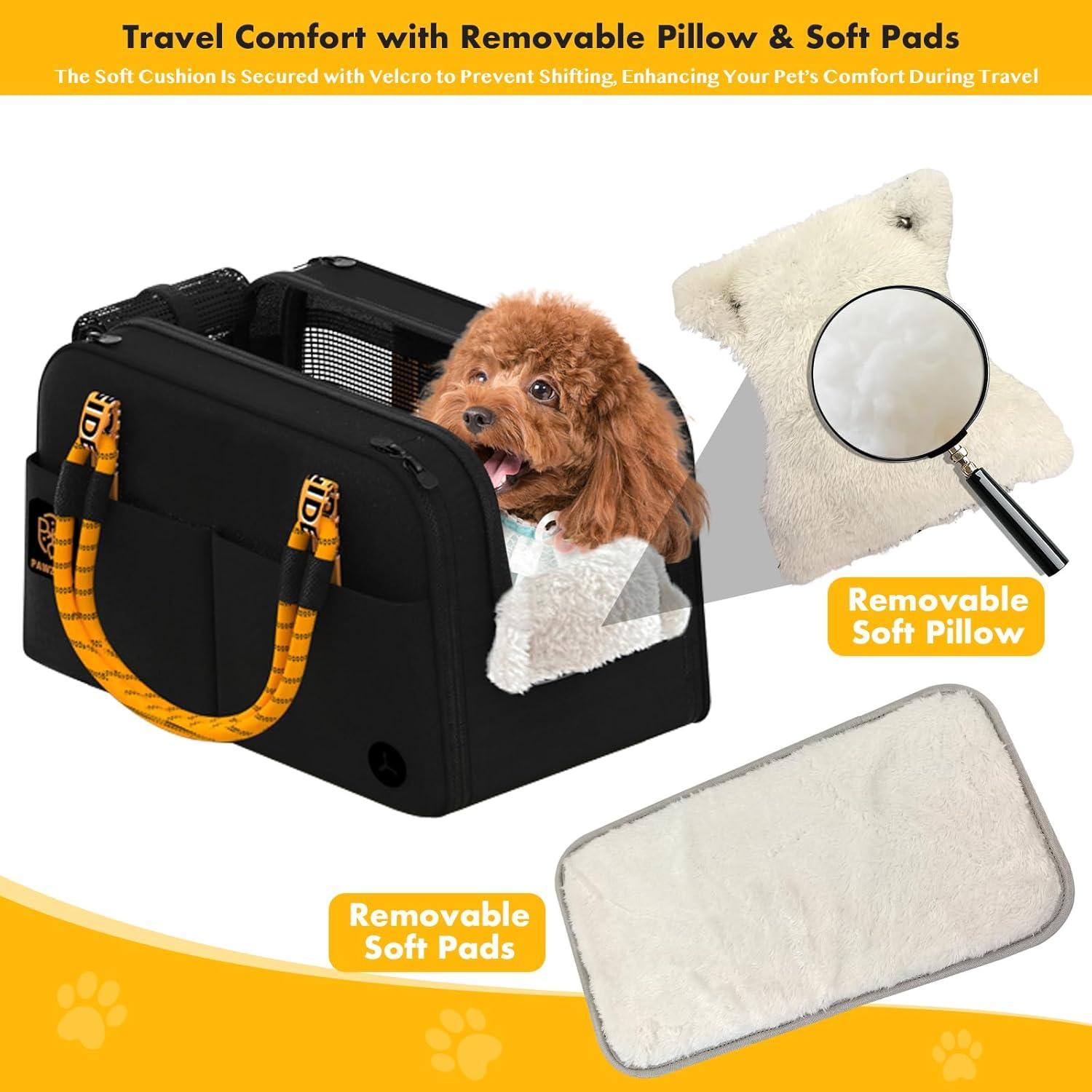 Asiento de Coche Elevado PAWZIDEA para Perros y Gatos hasta 5.44 kg