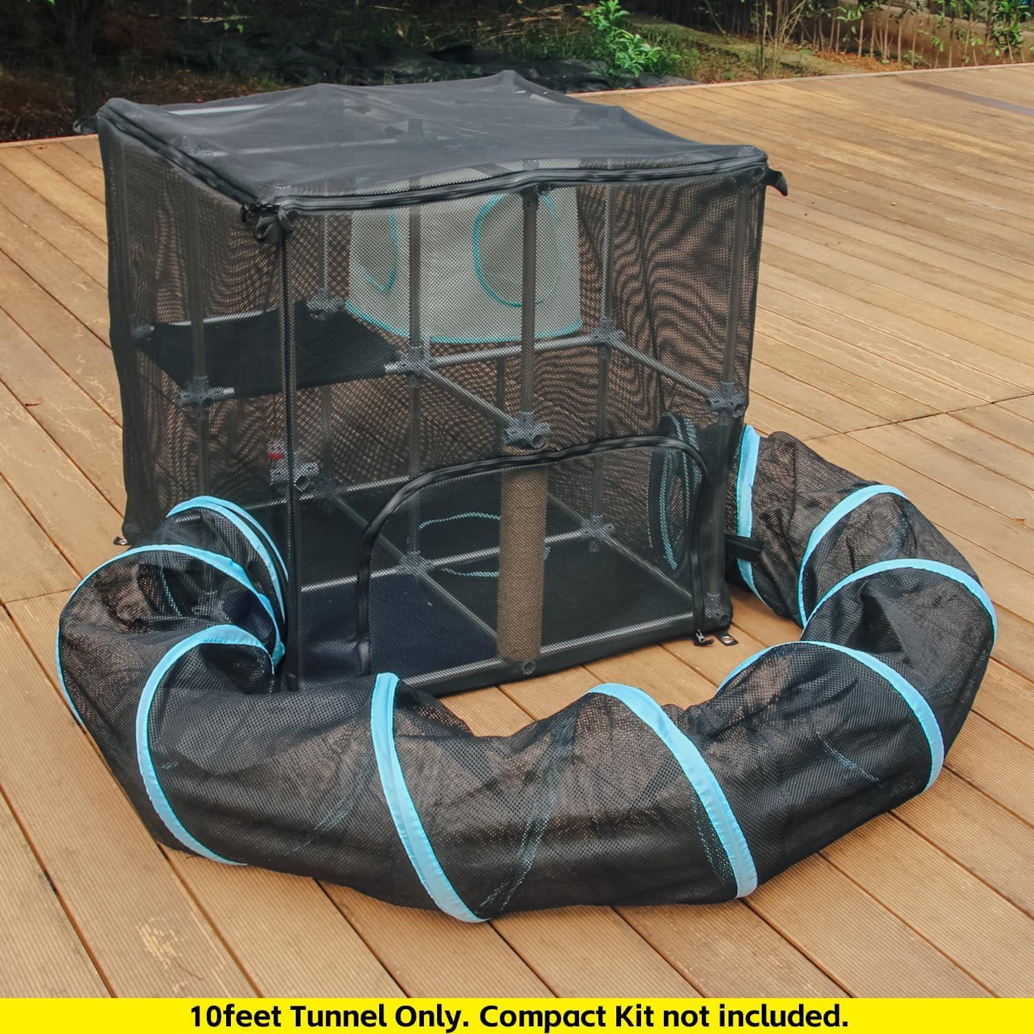 Parque de Juegos para Gatos INTURN 3.05 m Túnel Portátil