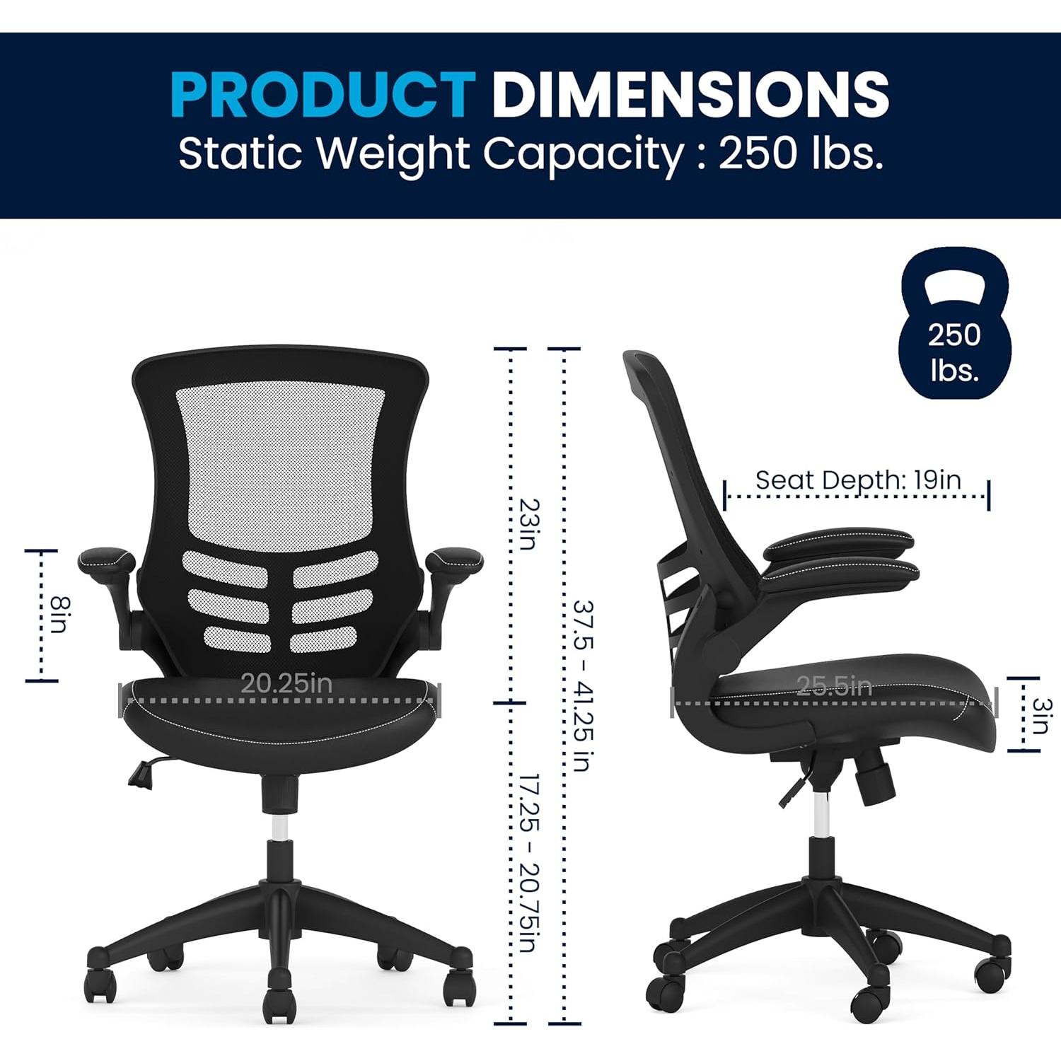 Silla de Oficina Ergonómica Flash Furniture Kelista Negra