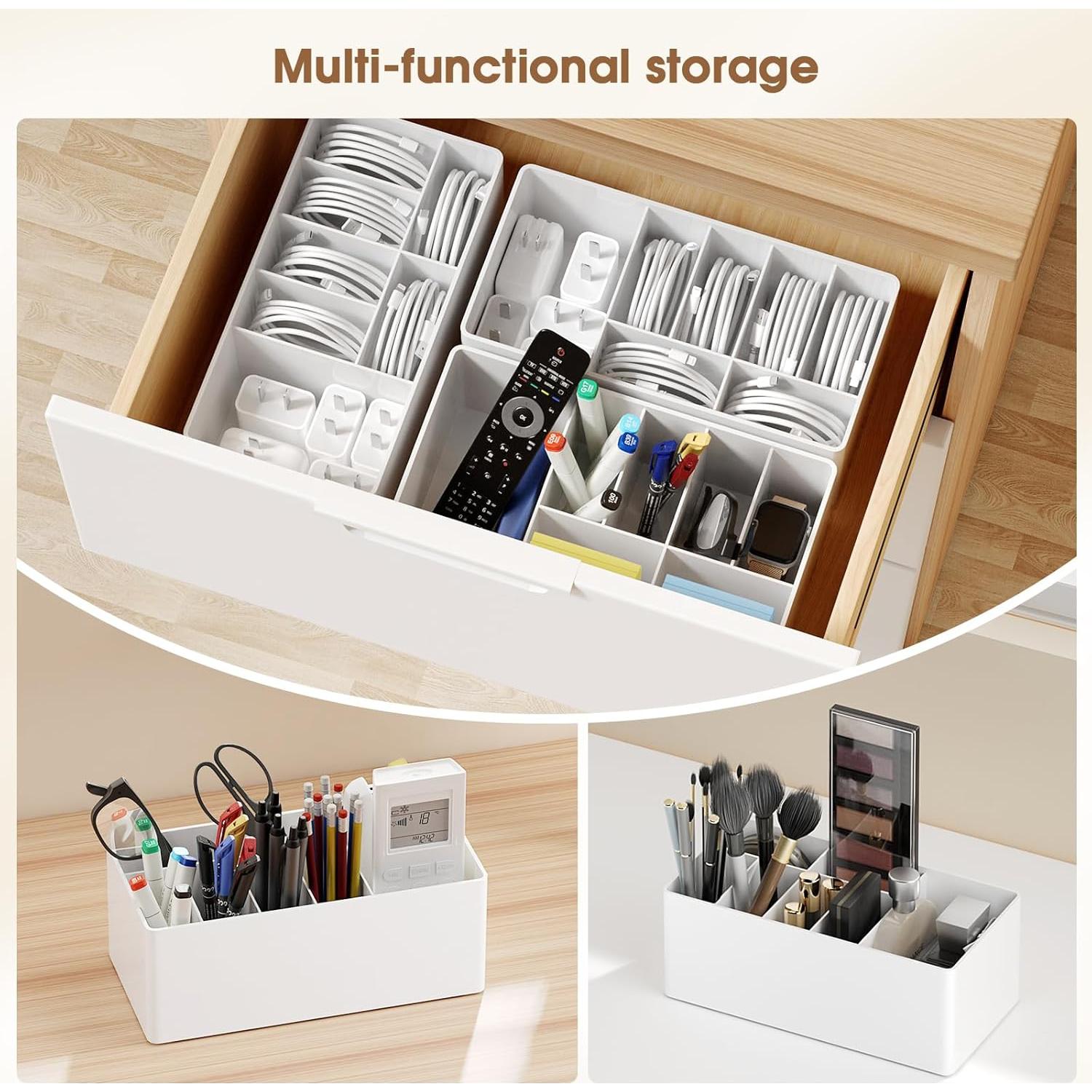 Organizador de Cables Yocice Blanco - Almacenamiento 11 Cargas