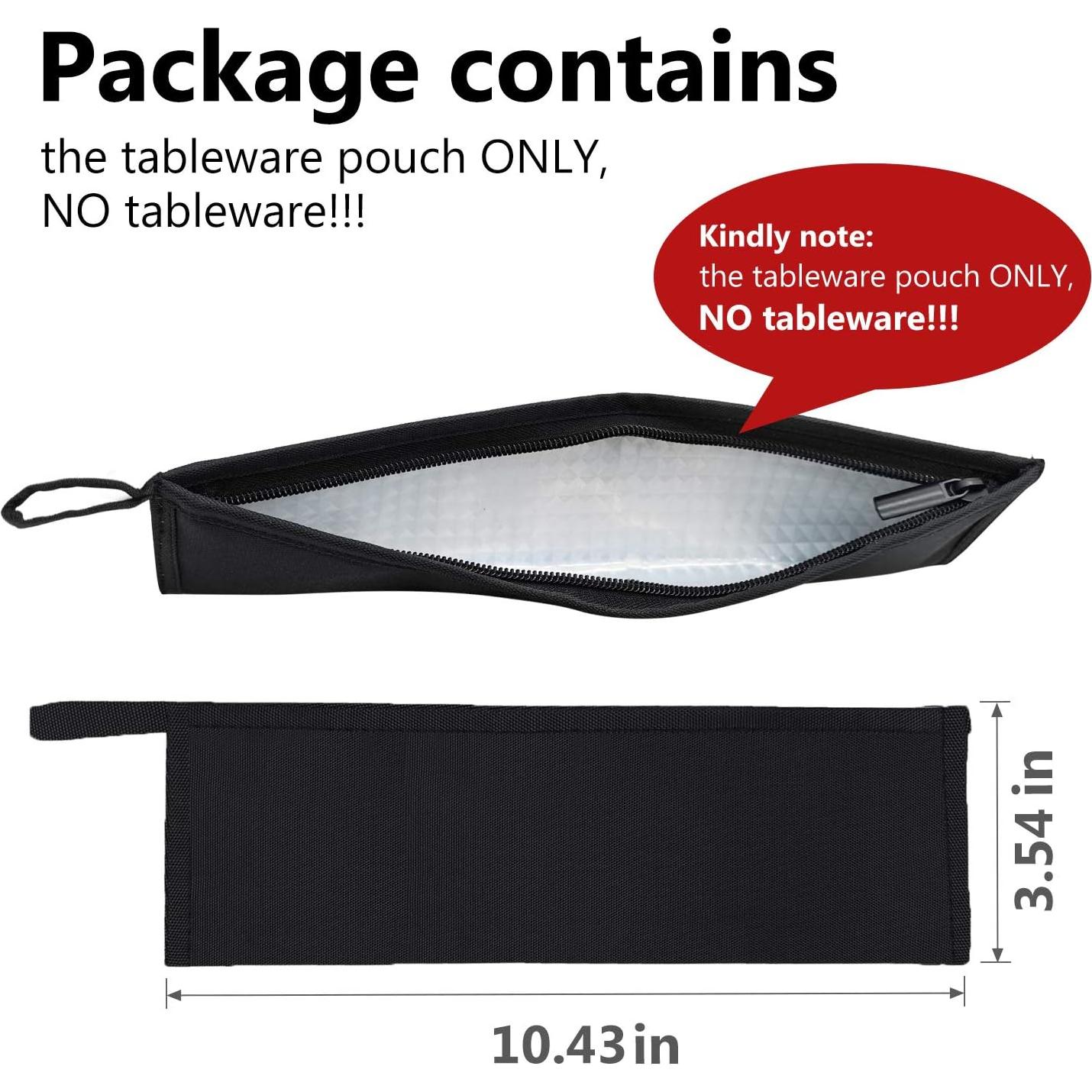 Bolsa Reutilizable Aosbos para Utensilios de Viaje - Negro