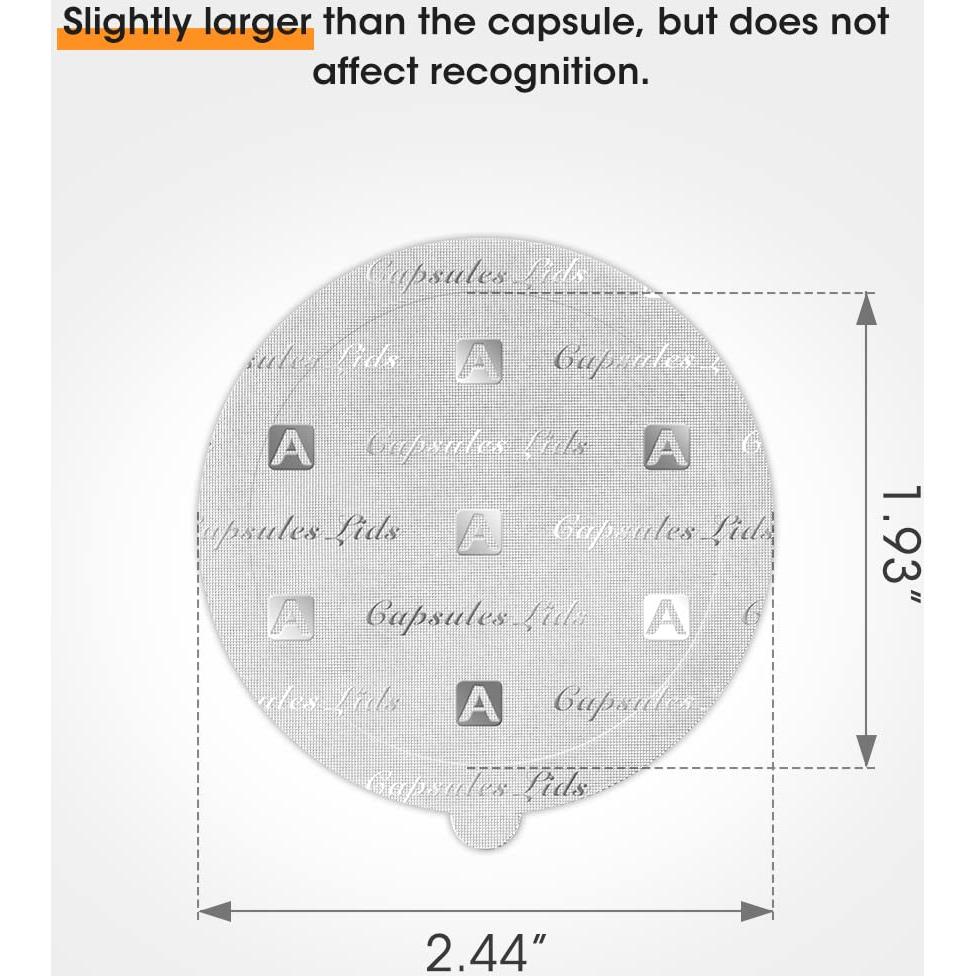 Sellos de Aluminio Aieve 120 Pcs para Cápsulas Nespresso