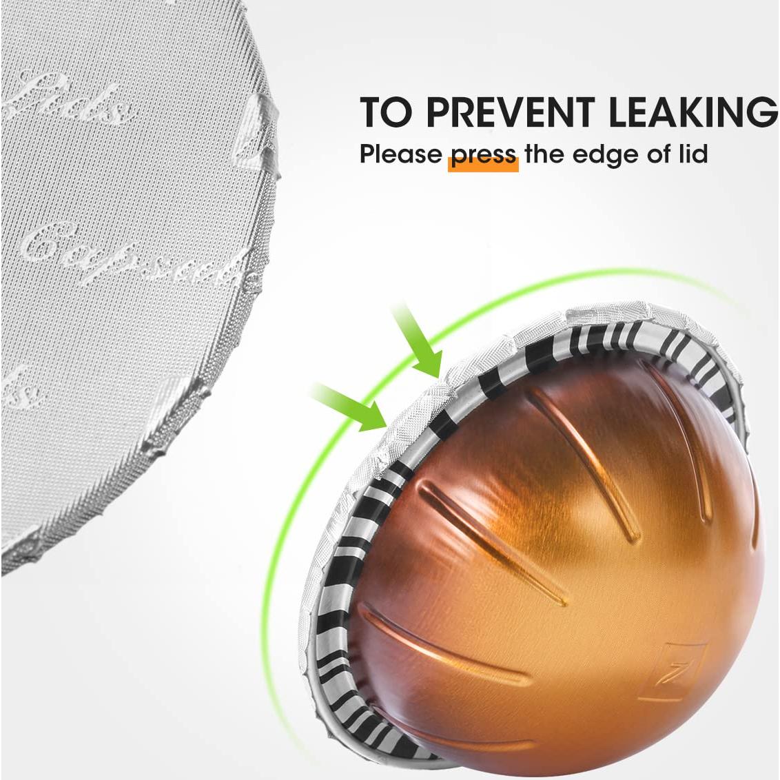 Sellos de Aluminio Aieve 120 Pcs para Cápsulas Nespresso