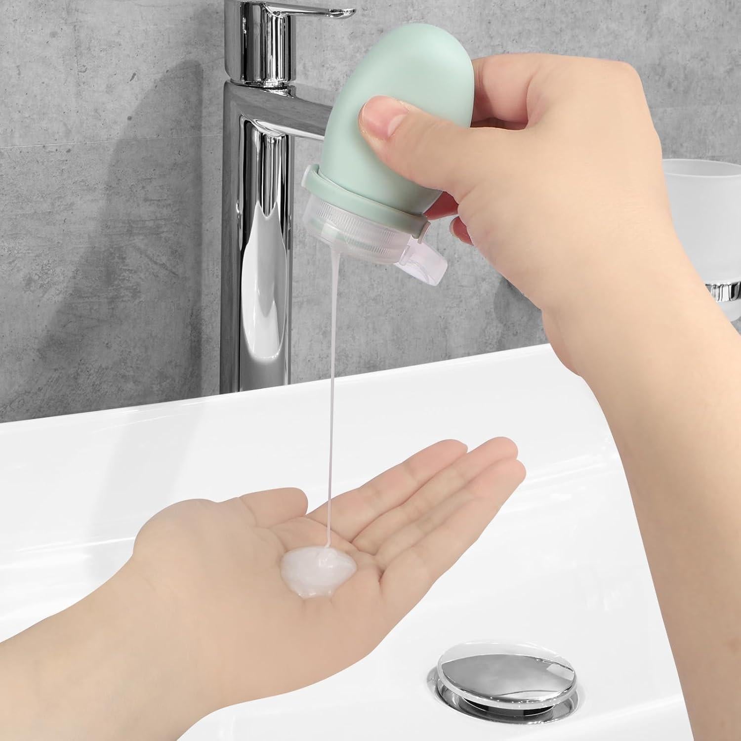 Botellas de Viaje Silicona 1oz FEUNLEM Aprobadas por TSA - 4 Piezas