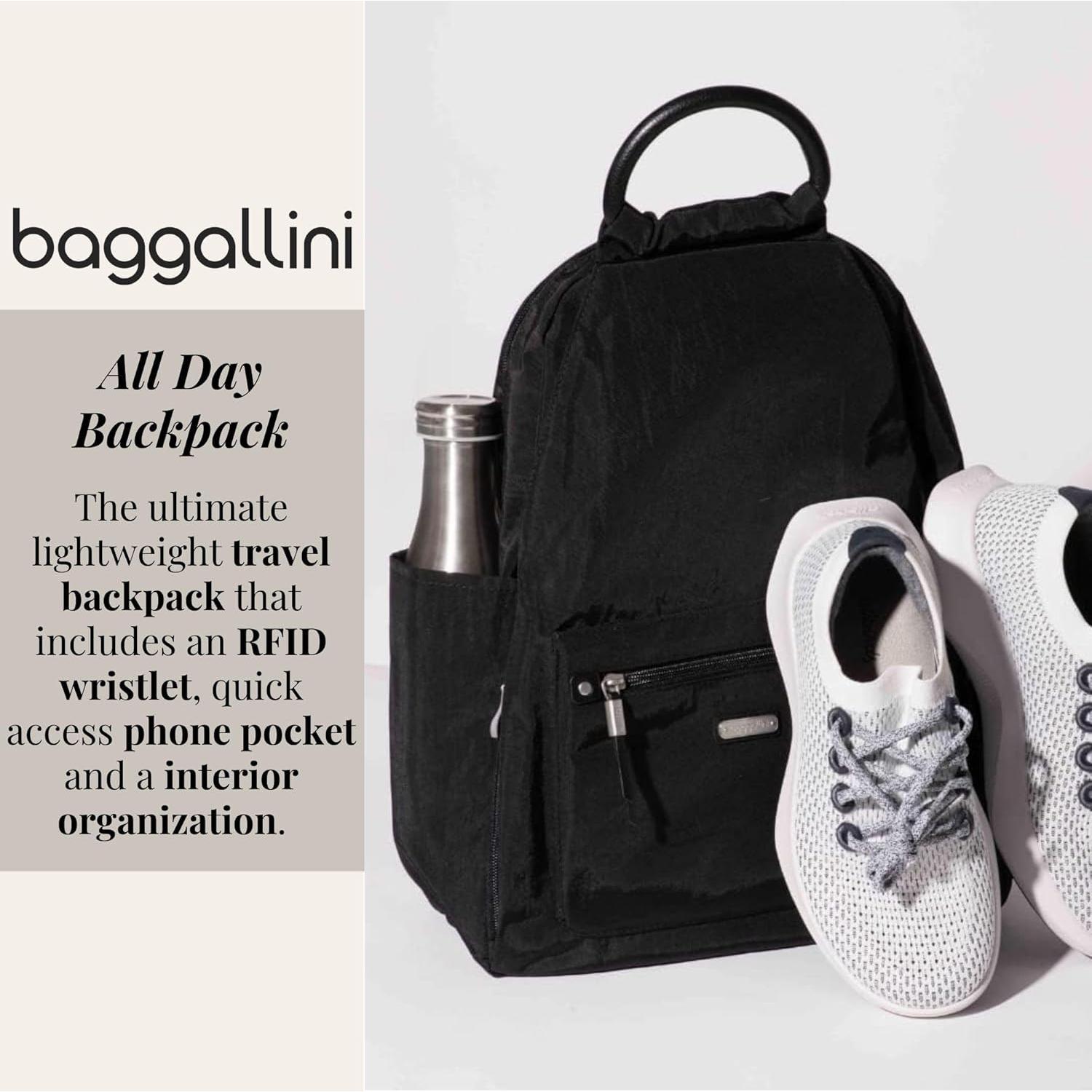 Mochila Baggallini Mujer Clásica con Monedero RFID Negro