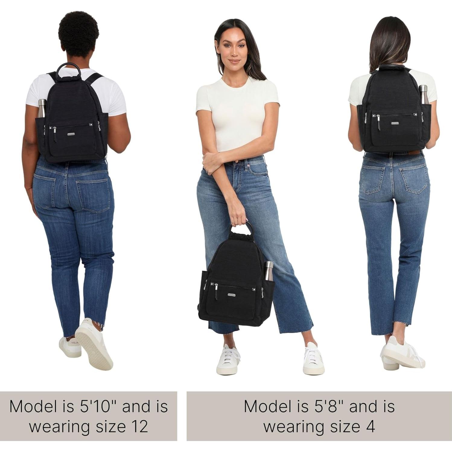 Mochila Baggallini Mujer Clásica con Monedero RFID Negro