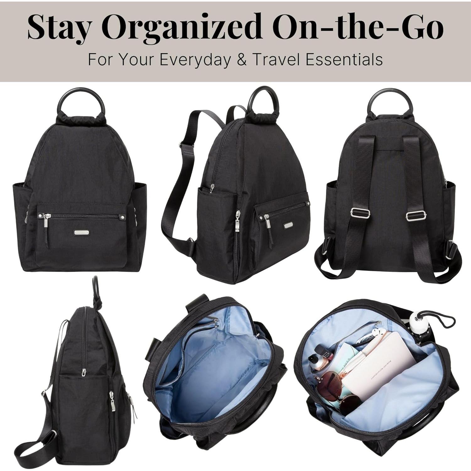 Mochila Baggallini Mujer Clásica con Monedero RFID Negro