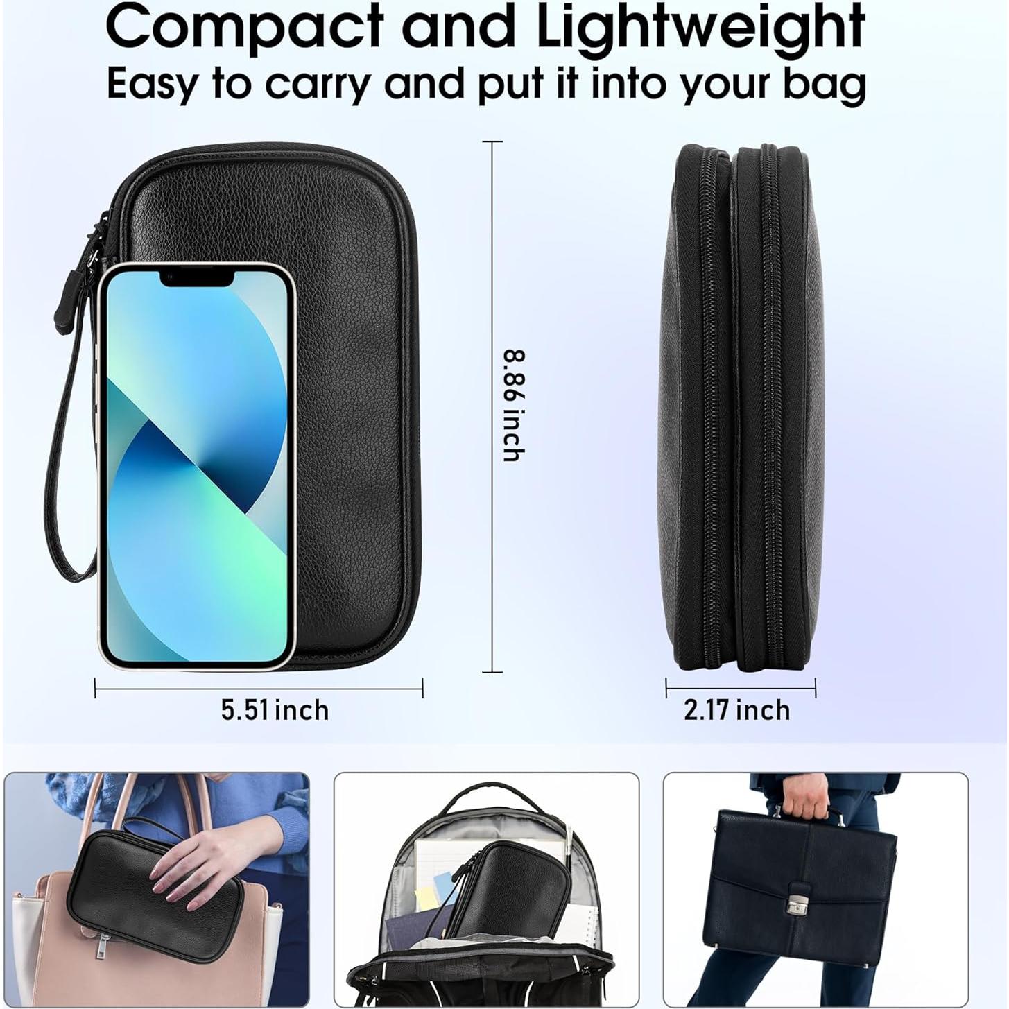 Organizador Electrónico de Viaje Arae - Doble Capa Negro M