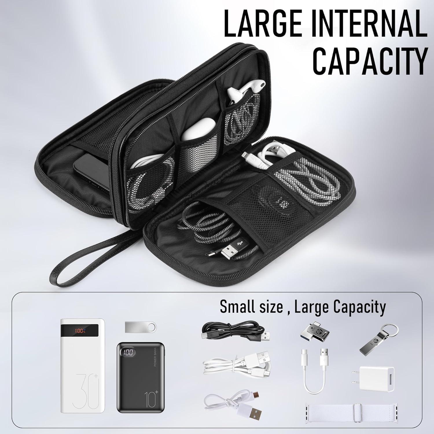 Organizador Electrónico de Viaje Arae - Doble Capa Negro M