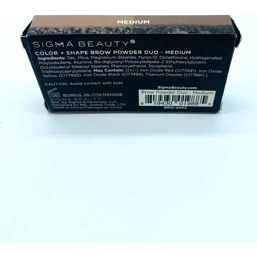 Duo de Polvo para Cejas Sigma Beauty - 2 Tonos Vegano 30g