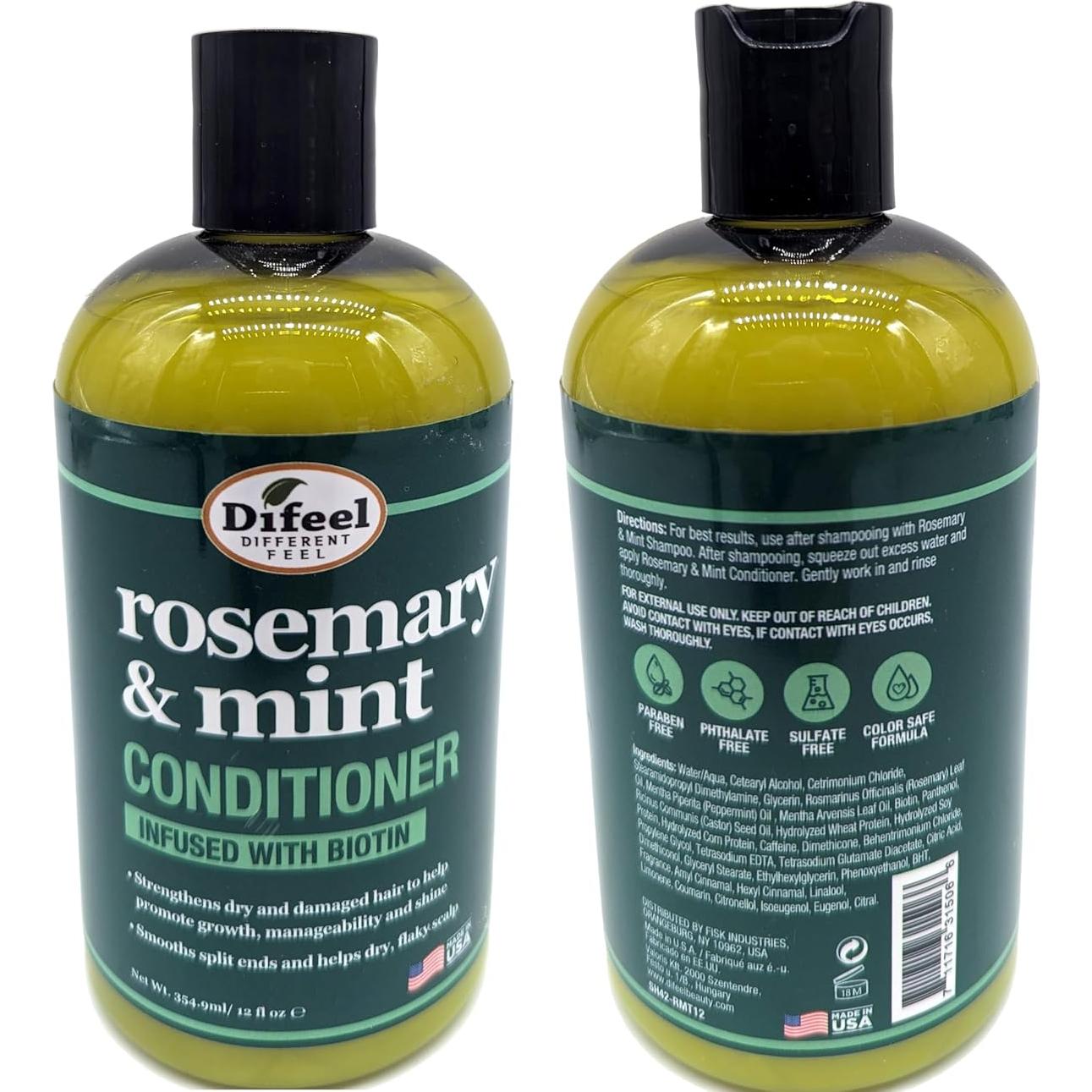 Acondicionador Difeel Romero y Menta con Biotina 340 g