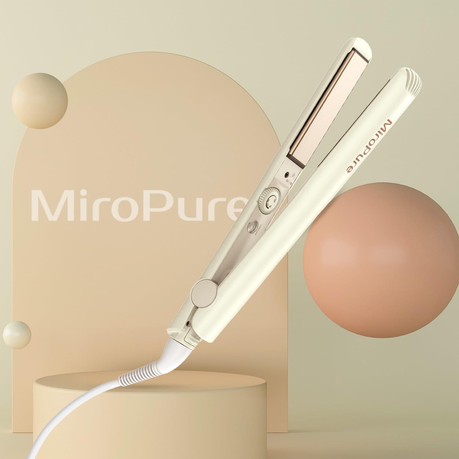 Plancha de Pelo MiroPure 1" Cerámica 3D Beige 80-229°C