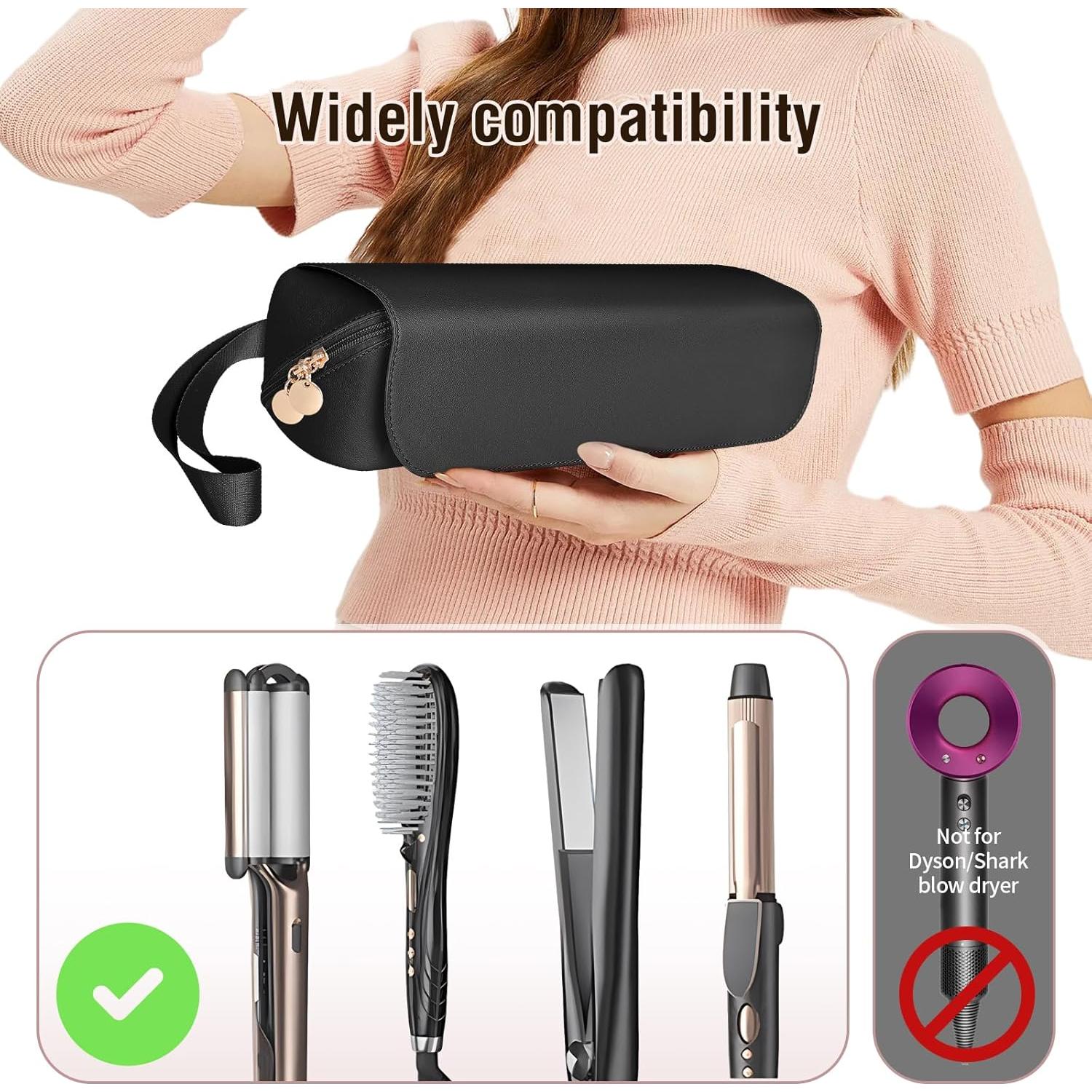 Bolsa de Viaje SS para Herramientas de Cabello con Alfombrilla Calor Negro