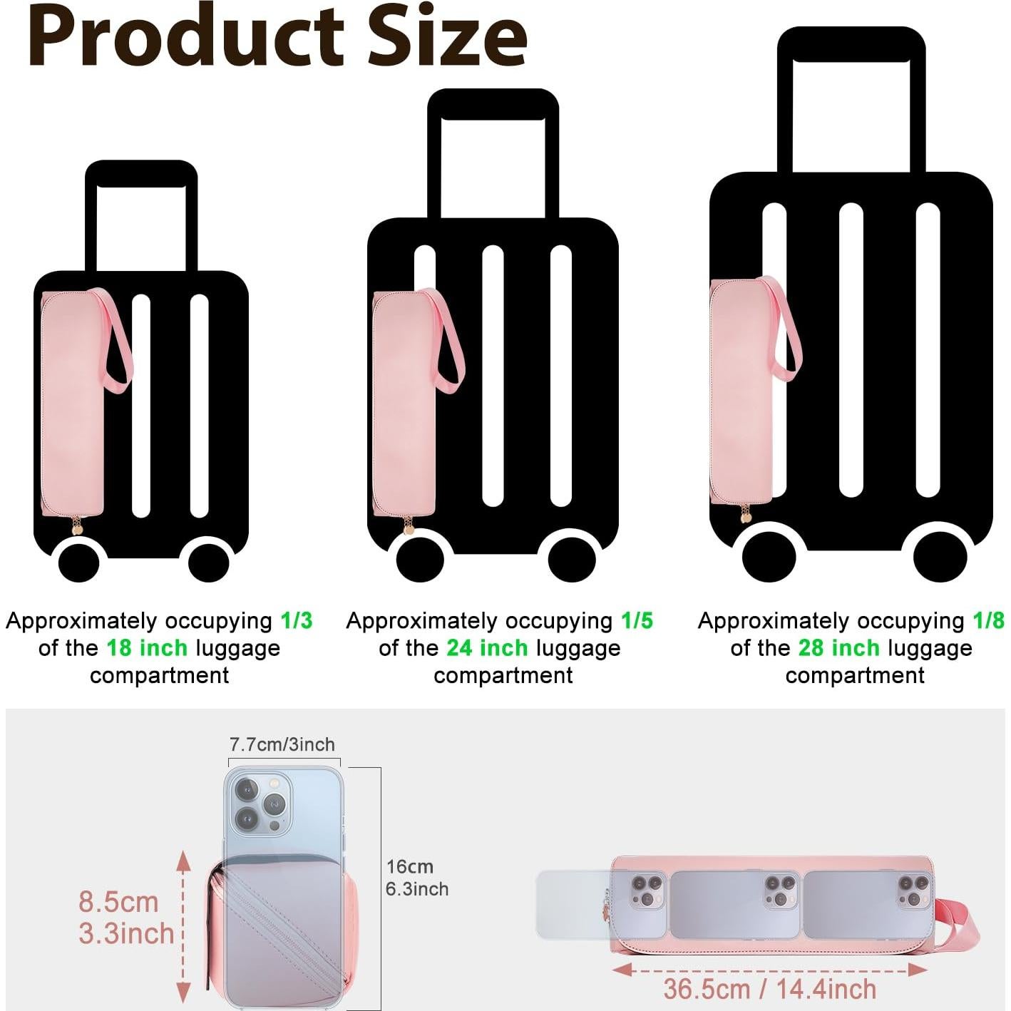 Bolsa de Viaje SS para Herramientas de Cabello con Alfombrilla Calor Negro