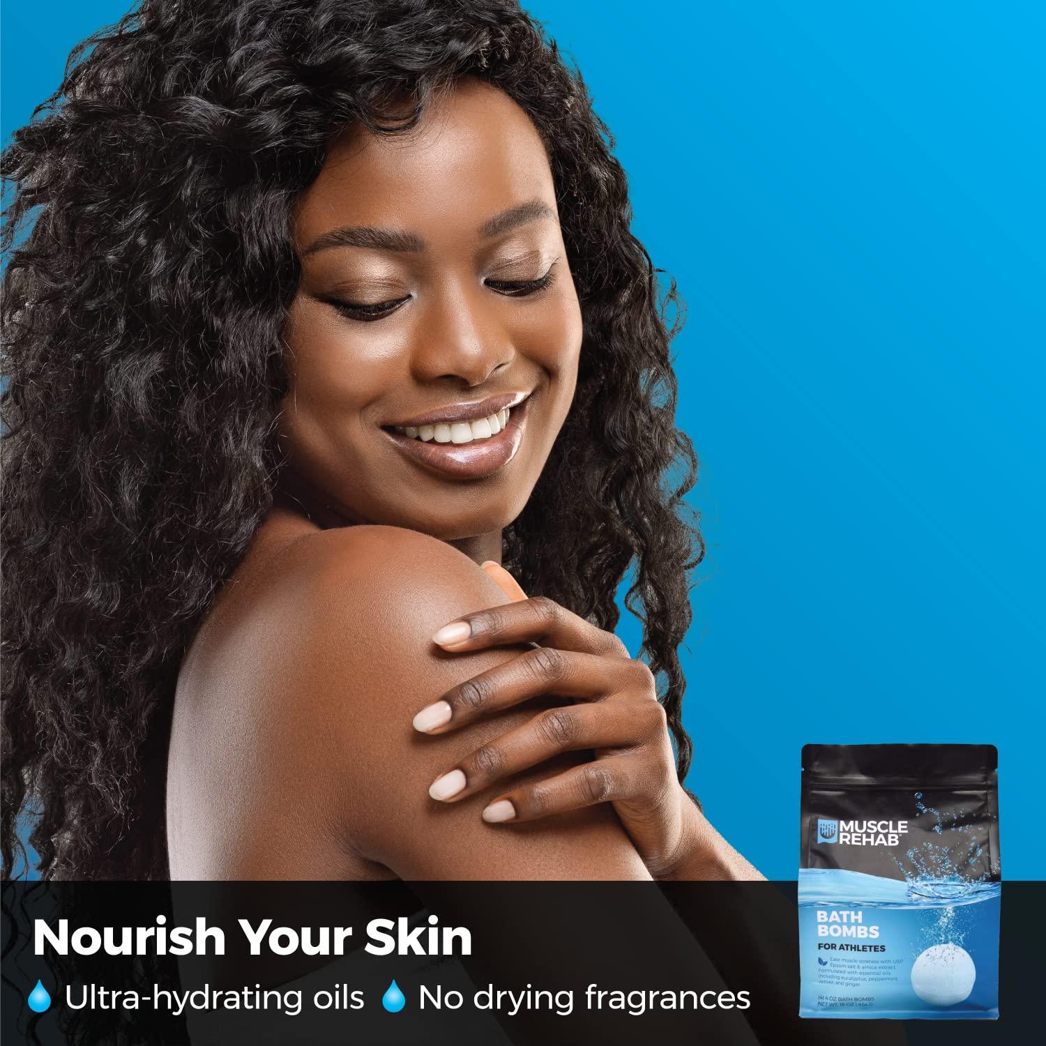 Bombas de Baño Muscle Rehab 4 Piezas con Arnica y Eucalipto