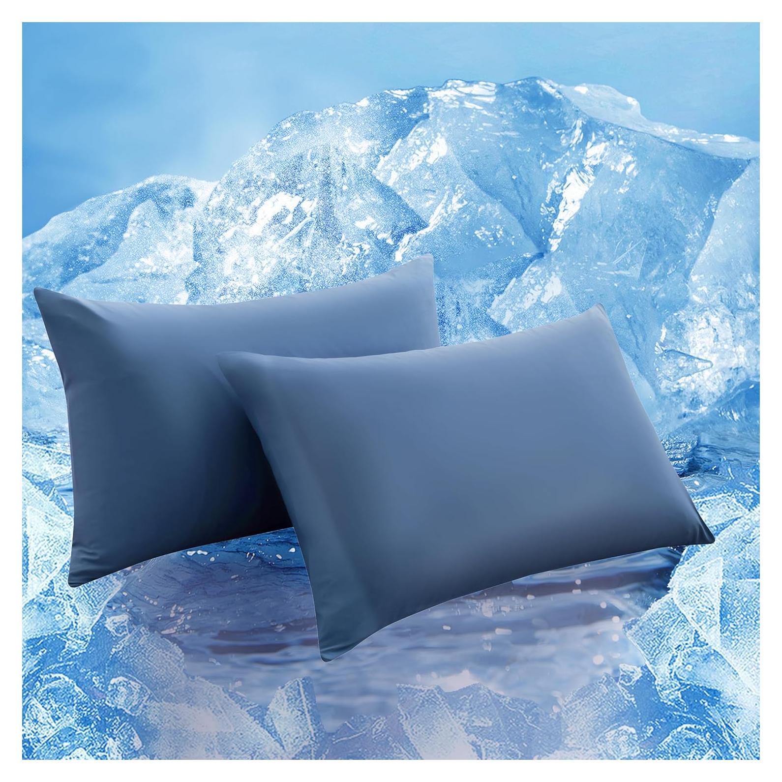 Funda de Almohada TELUS Cooling Estándar 2 Piezas 50.8x66 cm Azul