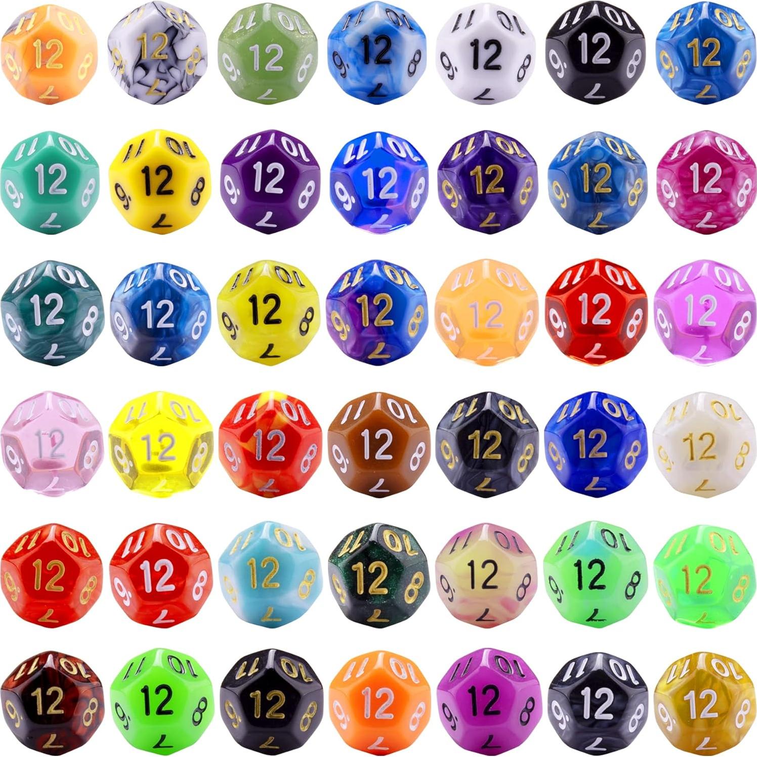 AUSTOR Juego de Dados Poliedricos 42 Piezas 12 Caras